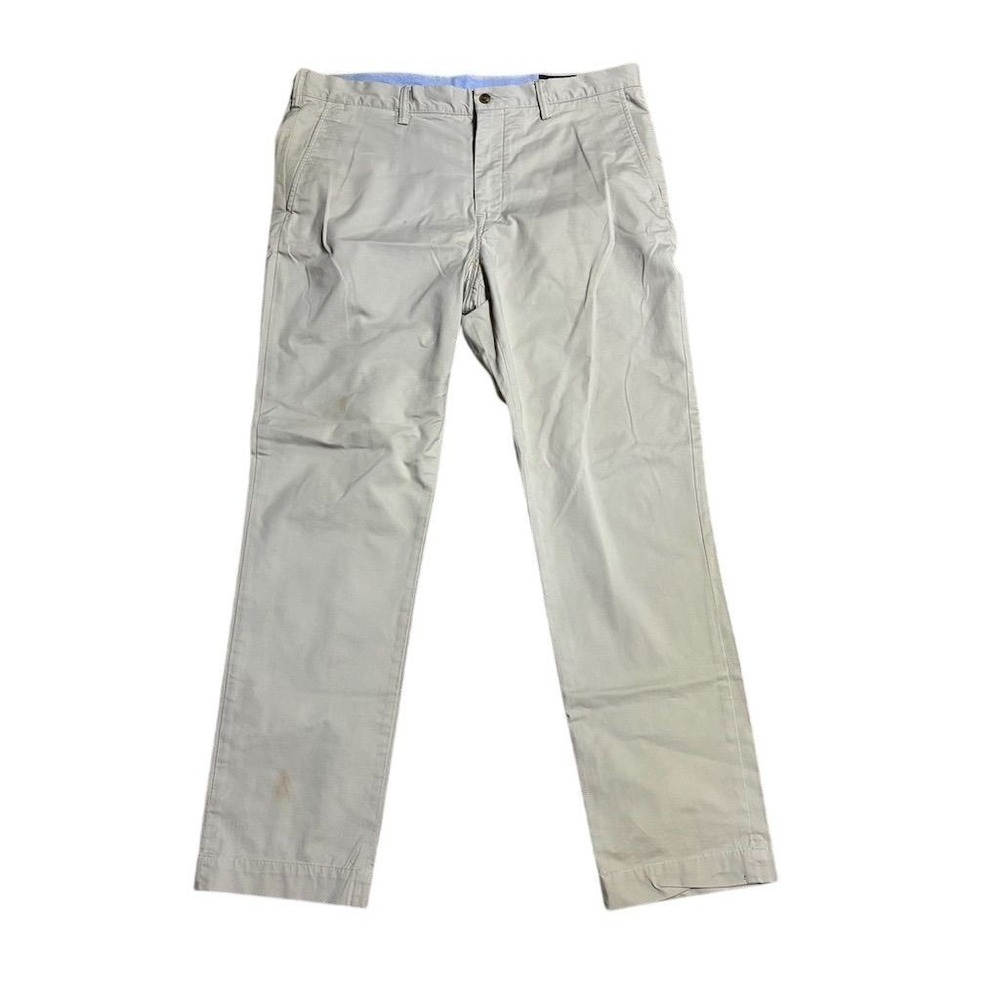 Polo Ralph Lauren Men's Chino Pants Ivory Size 36x32 Solid Cotton Twill‎